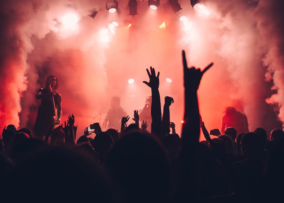 A collage of concert photographs showcasing various music events and performances in Albuquerque