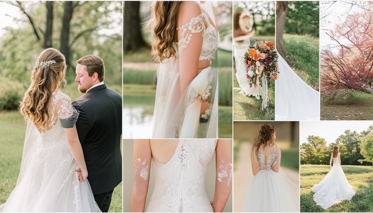 arkansas bridal photography collage