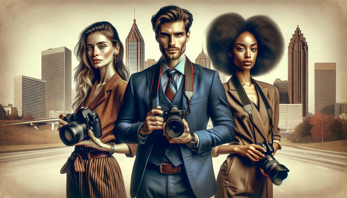 Portraits of three notable event photographers from Atlanta
