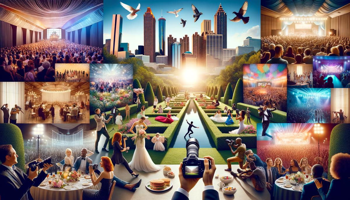 atlanta event photography collage