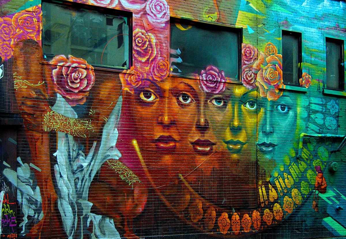 Colorful murals and outdoor art installations at the Blue Star Arts Complex in San Antonio, showcasing the vibrant creativity and artistic energy of the area.