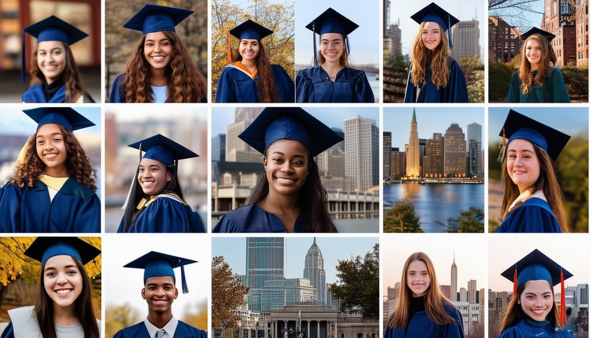boston graduation photoshoot collage
