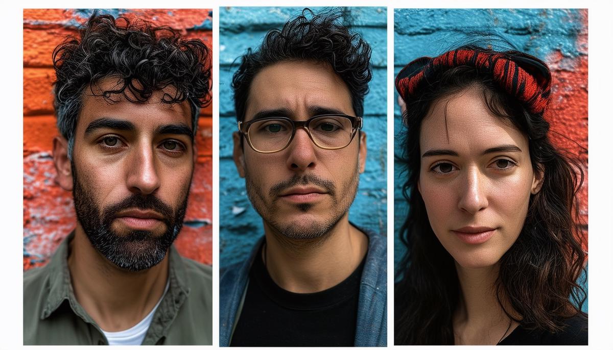 A triptych showcasing the distinct styles of Boston photographers Robert Castagna, Adrian Feliciano, and Leah