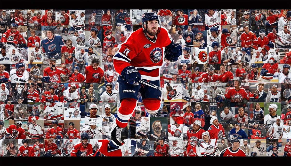 A collage of Brian Babineau's most iconic sports photographs from various Boston teams