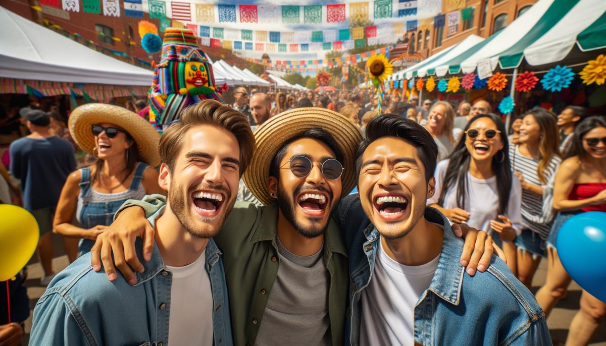 Candid moment of joy captured at a Denver festival