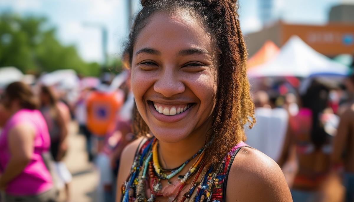 A series of candid photographs captured at various Houston festivals, showcasing genuine emotions, interactions, and the overall vibrant atmosphere of the events.