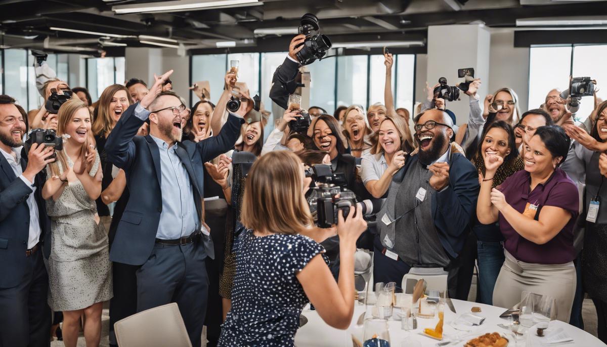 capturing company milestone photoshoot