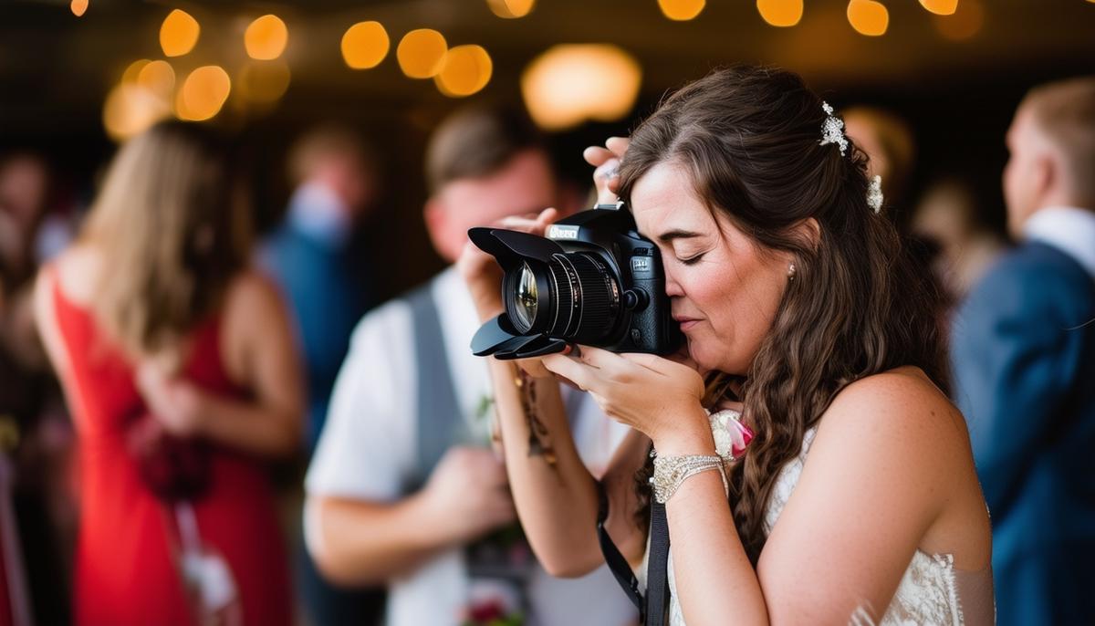 A photographer sensitively capturing an emotional moment at a charitable event in Nashville