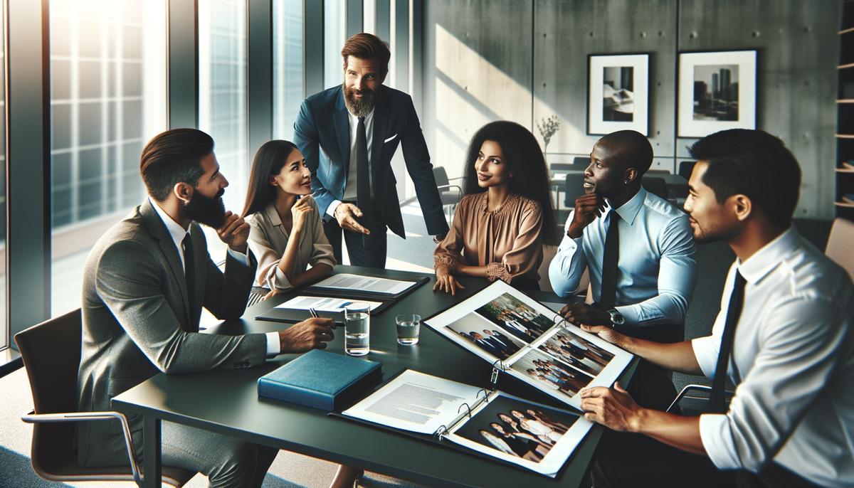 Photographer meeting with clients to discuss event details