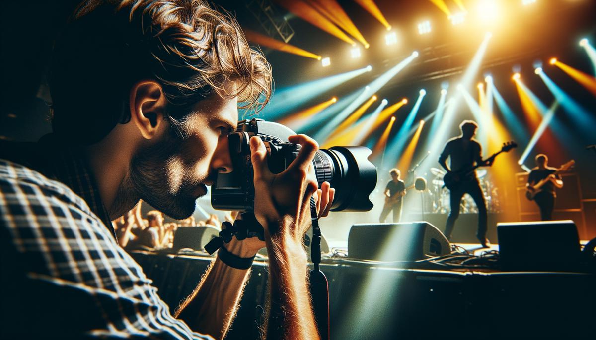 concert photographer in action