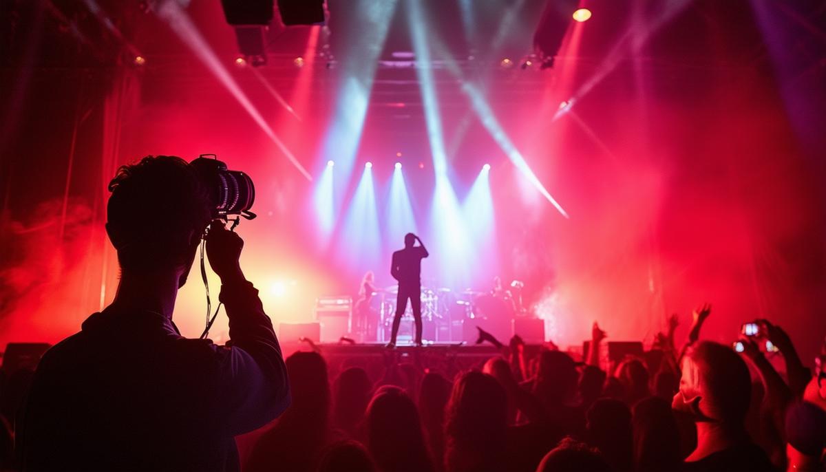 concert photographer in pit