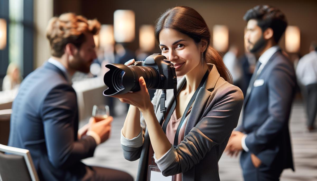 conference photographer in action
