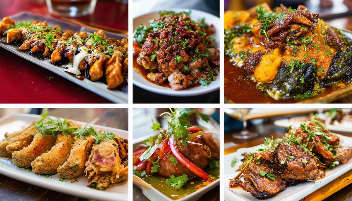 A collage of vibrant food photographs from the COOLinary New Orleans event, showcasing diverse local cuisine