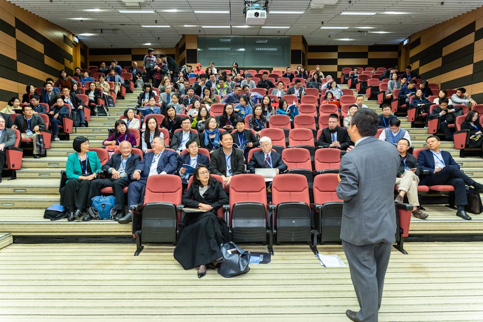 A montage of corporate event photographs telling a visual story