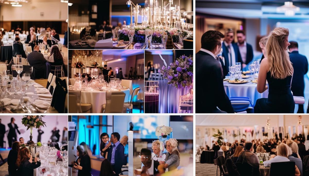 A visual representation of different corporate event photography packages and services offered.