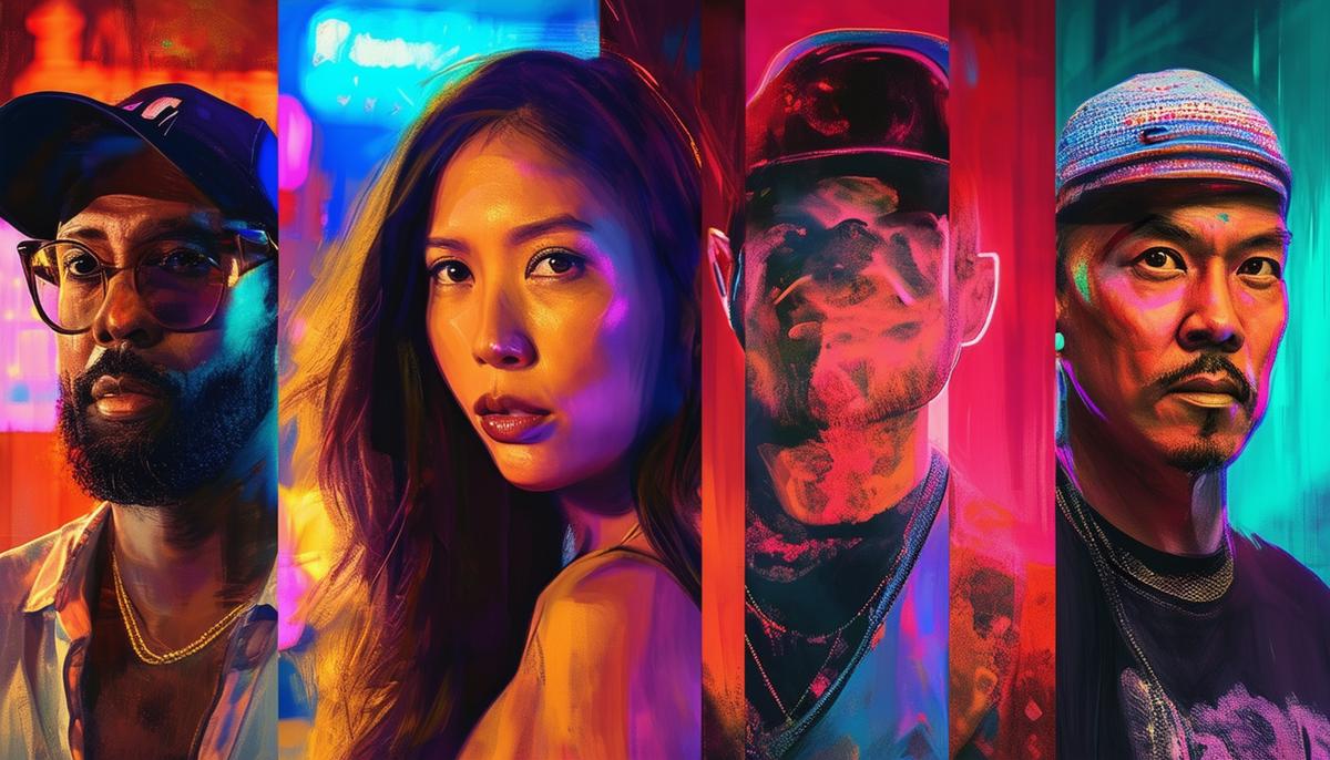 A montage of portraits featuring DC nightlife photographers Ana Perez, Danilo Lewis, David Nguyen, Doug Van Sant, and Kathy Vitkus