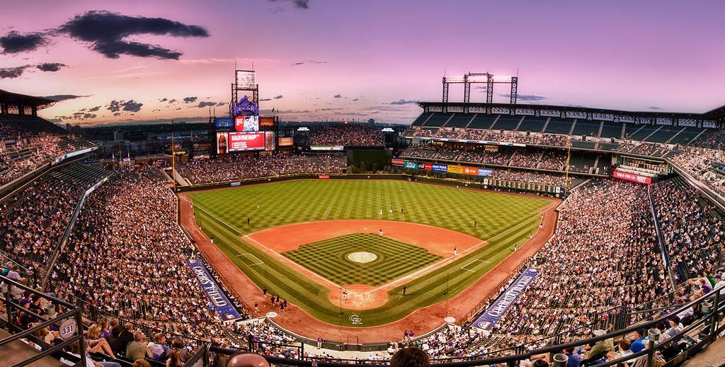 A montage of popular event venues in Denver including Coors Field, Denver Art Museum, and Union Station