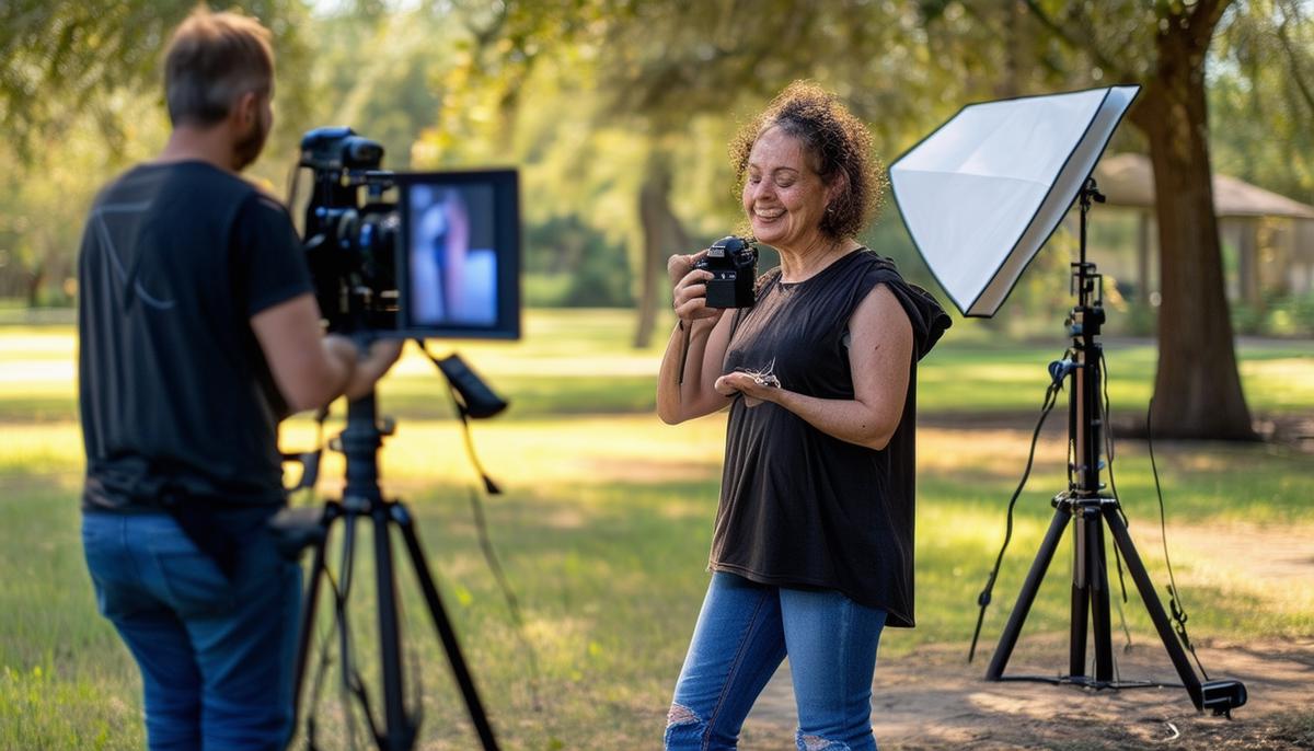 A photography workshop by the Digital Photo Academy taking place at an outdoor location in Houston.