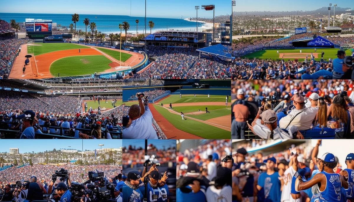 Collage of various sports events being photographed in San Diego