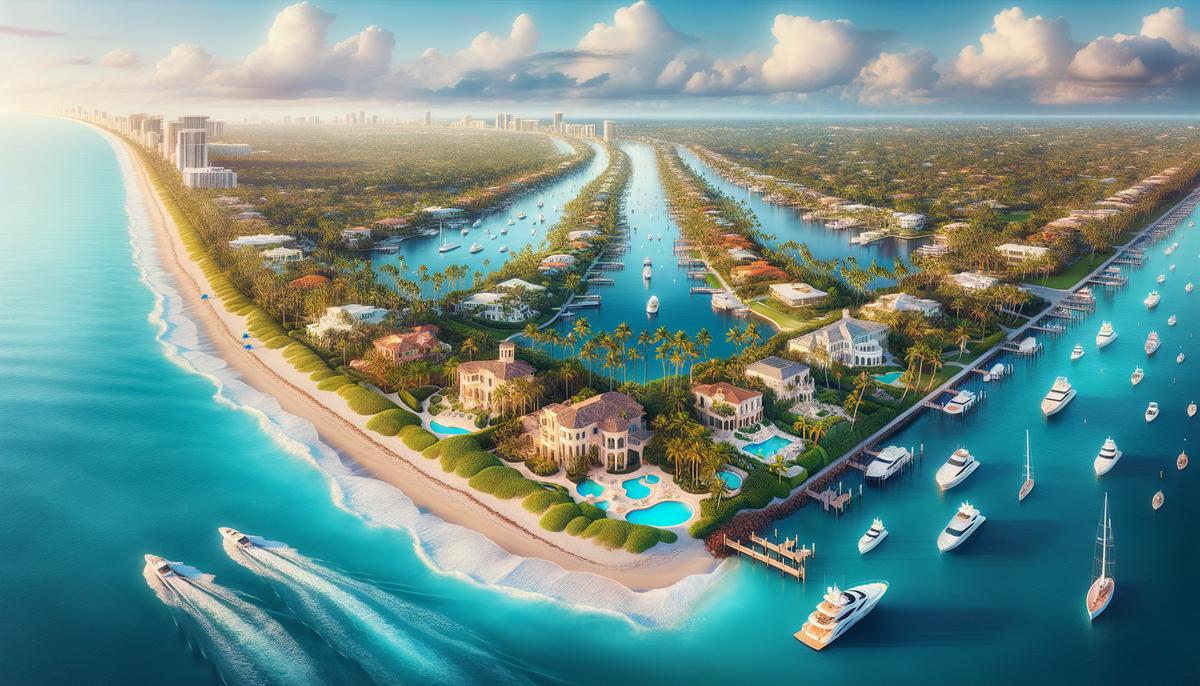 drone palm beach panorama
