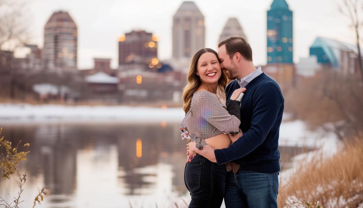 engagement photo session minneapolis skyline