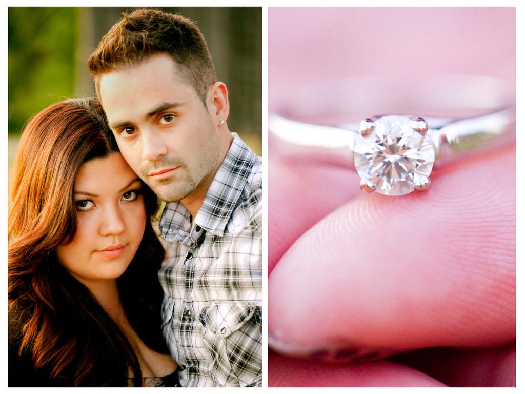 A collage of different engagement photo styles and poses