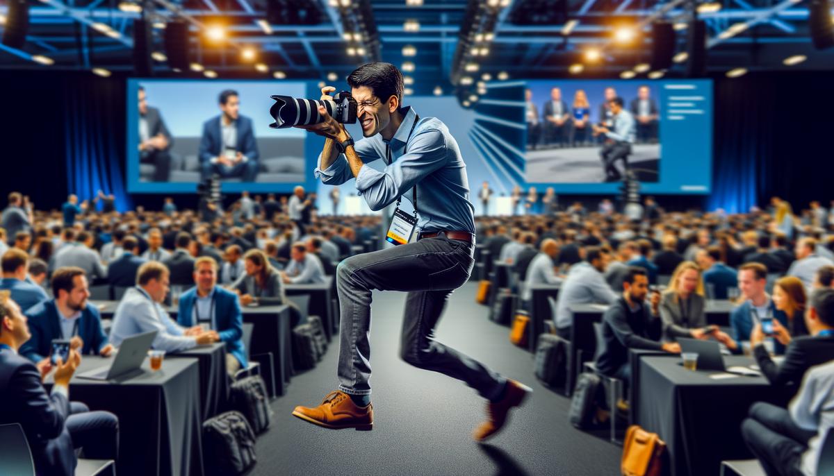 event photographer capturing tech conference moments