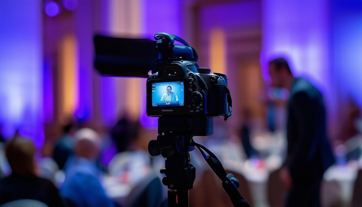 An event photographer capturing a moment at a corporate conference in Washington D.C.