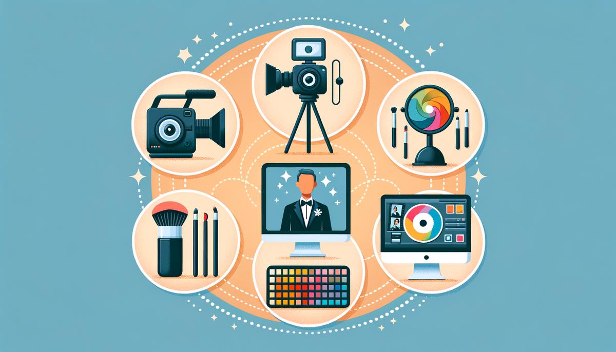 Various additional services for event photography displayed together