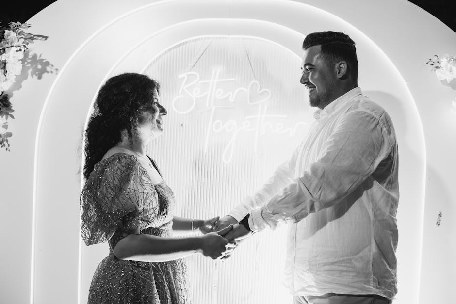 A series of images demonstrating various event photography techniques, including candid shots, staged portraits, and use of natural light