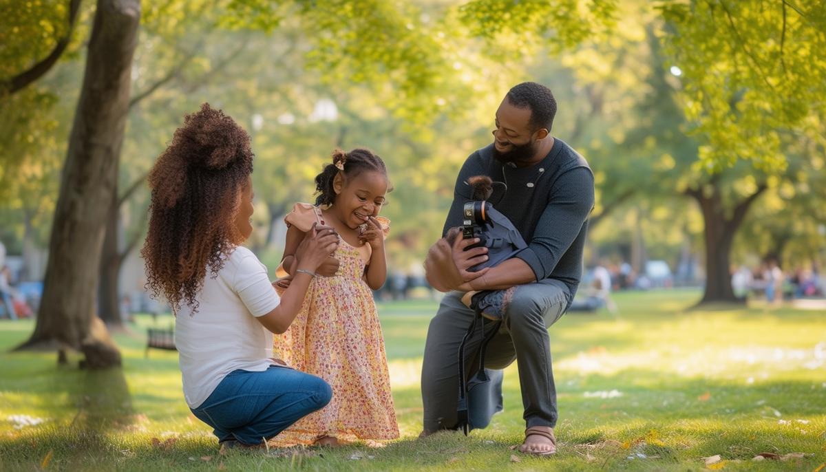 family photographer in action