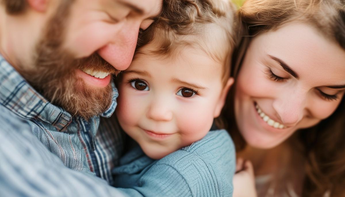 Close-up details of a professional family photography session