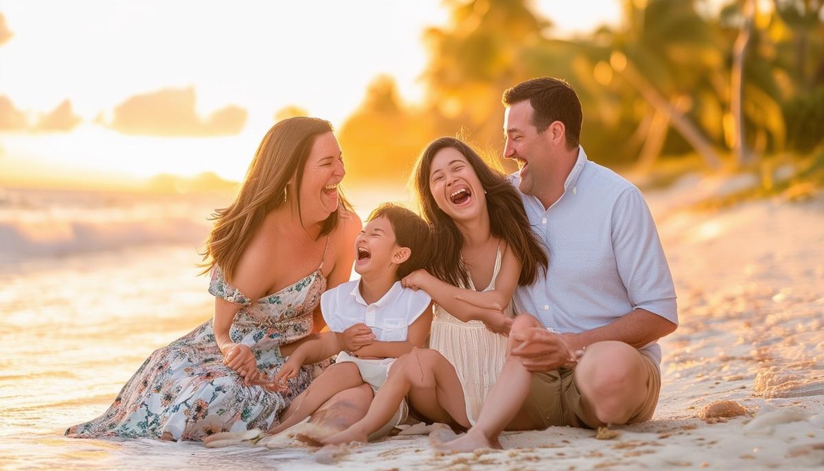 family photoshoot palm beach sunset