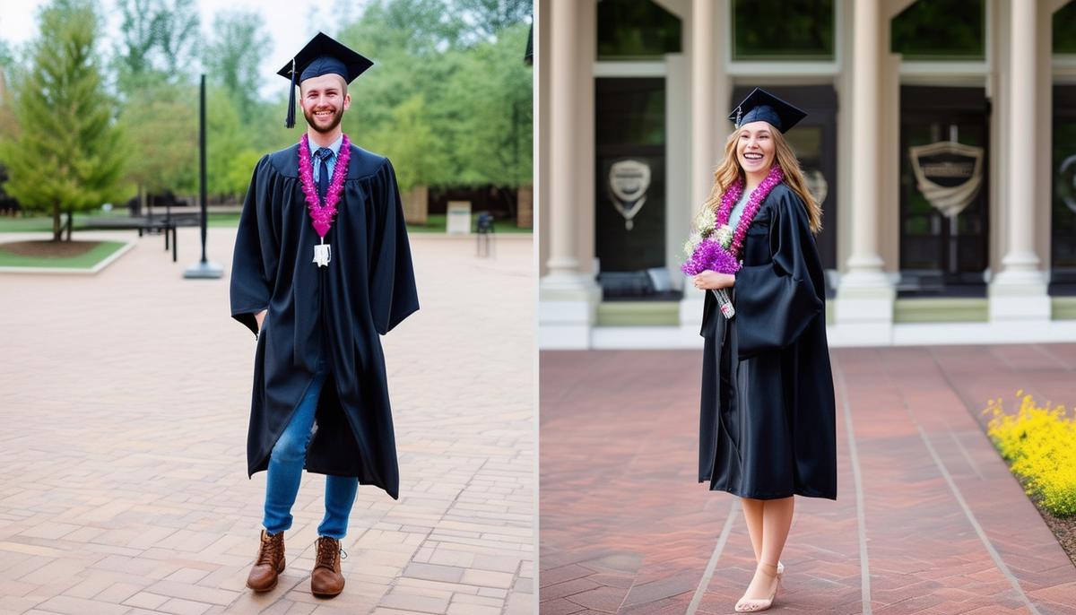 A visual comparison of different graduation photography packages and their features