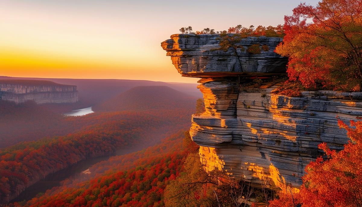 hawksbill crag golden hour