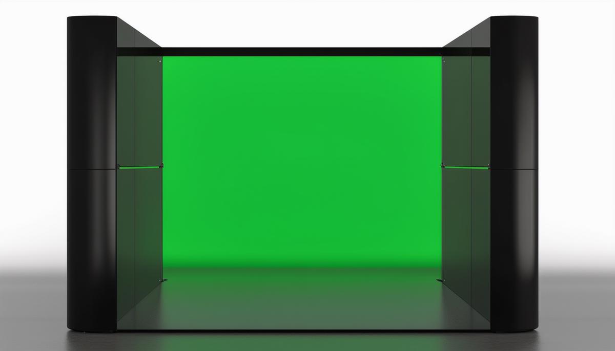 A modern photo booth showcasing various technological features like green screen and instant printing