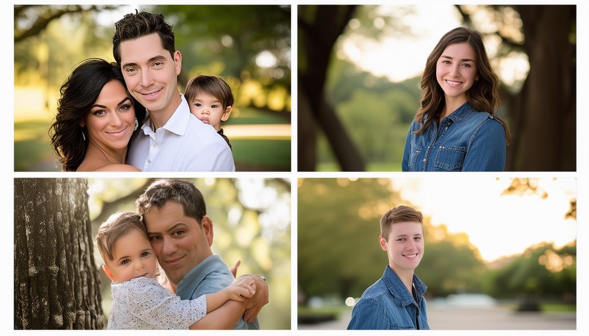 houston portrait photography collage