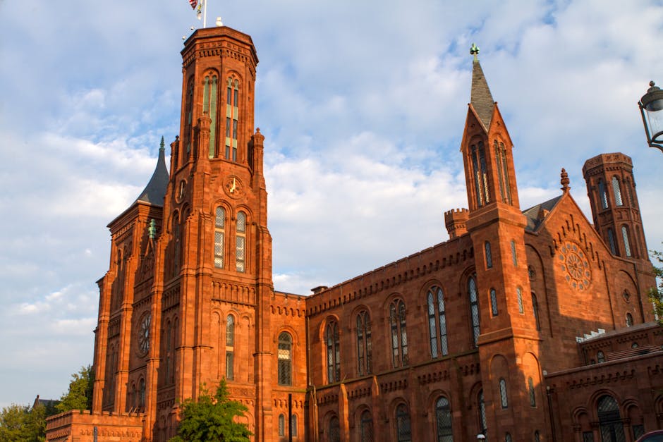 A montage of iconic Washington D.C. event venues including the Capital Hilton and Smithsonian museums