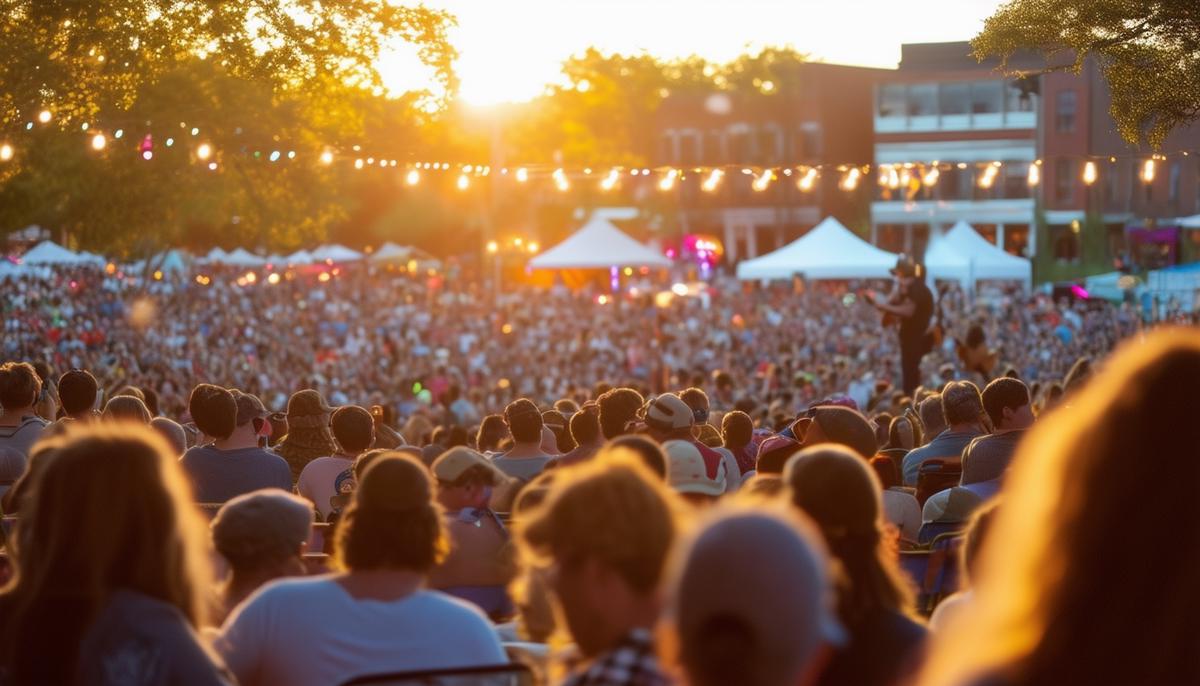 Crowd enjoying a performance at the Ladybug Music Festival in Wilmington
