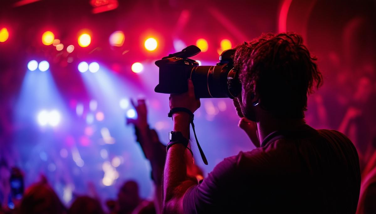 las vegas concert photographer in action