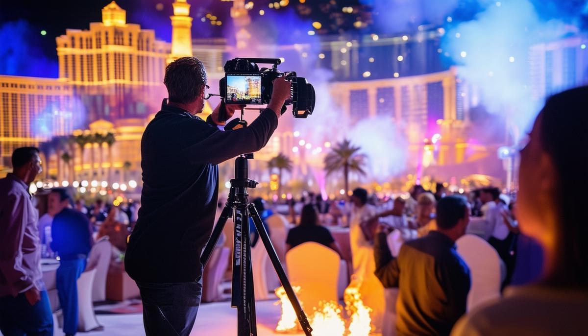 las vegas corporate event photographer in action