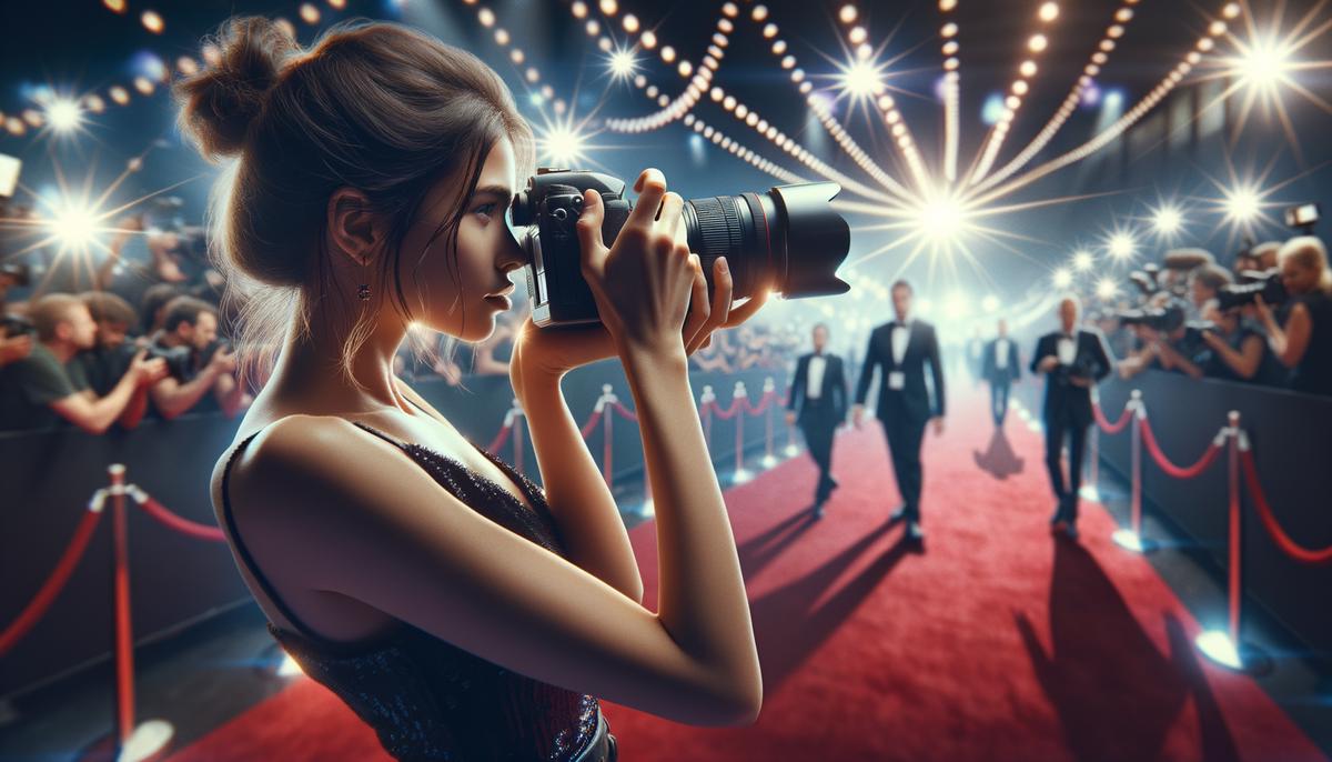 las vegas red carpet photographer in action