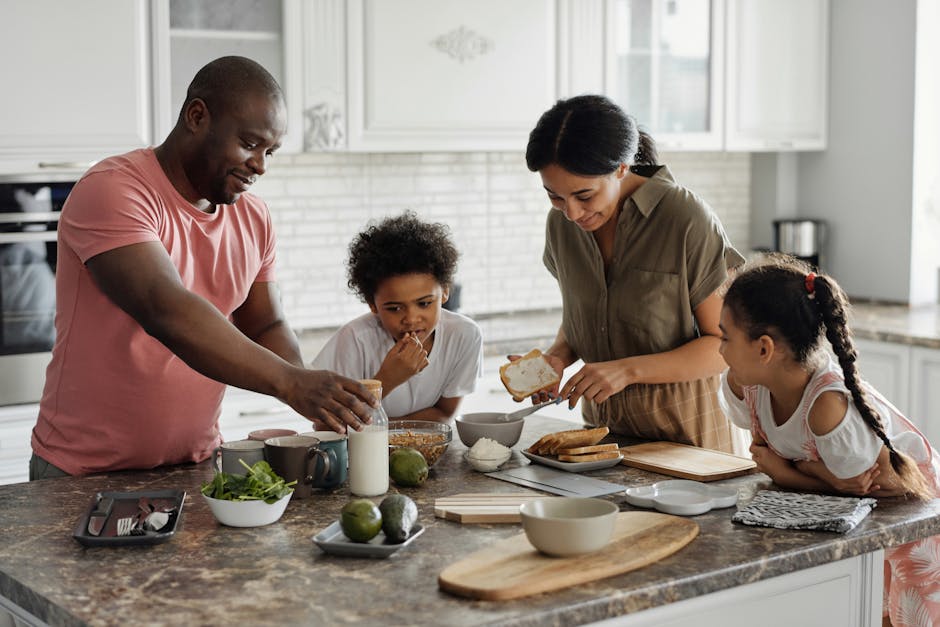 A family engaged in a natural, candid moment during a lifestyle photo session