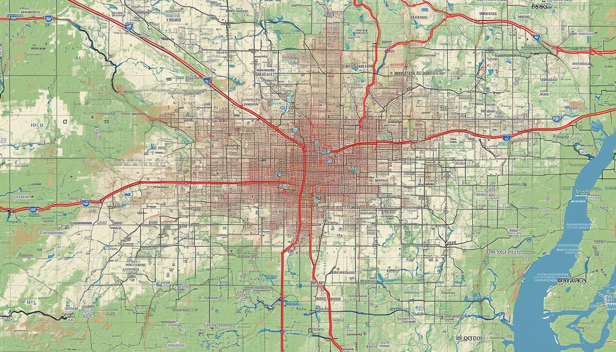 A map showing Little Rock and surrounding areas served by photographers