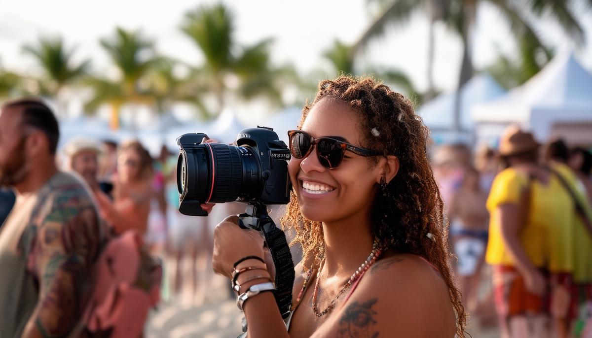 A local Palm Beach photographer capturing a candid festival moment