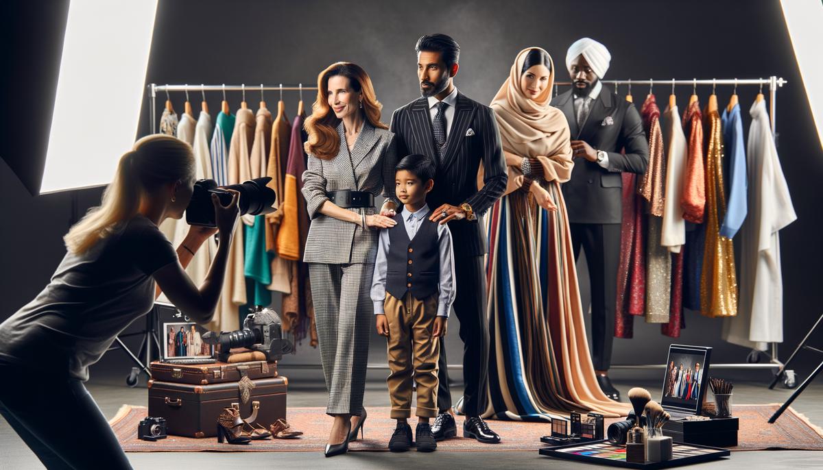 Marie Elizabeth conducting a family portrait session with professional styling
