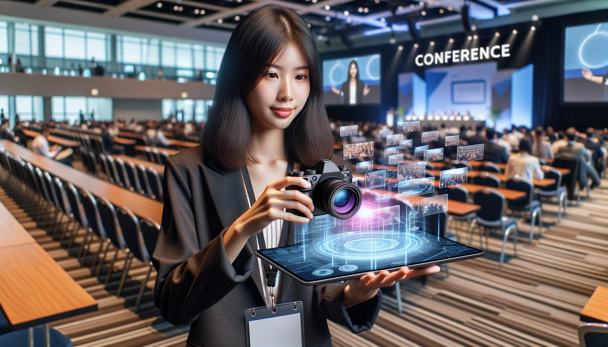 A Miami event photographer using augmented reality technology to enhance event photos