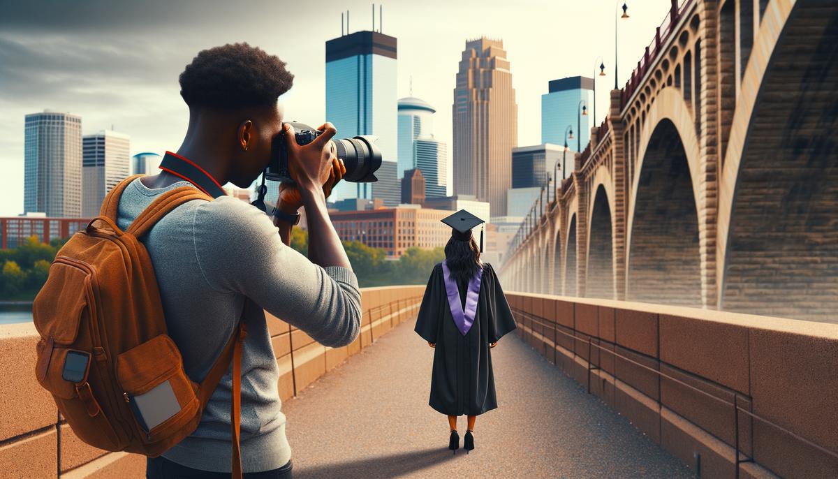 minneapolis graduation photographer in action