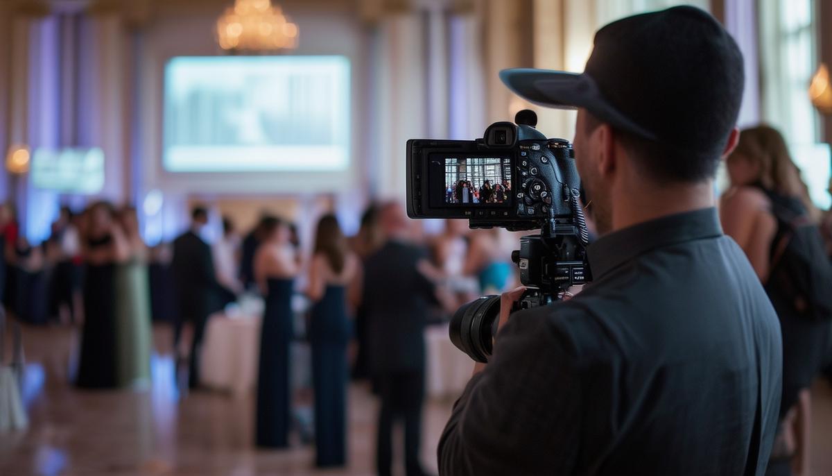 A modern event photographer with various high-tech equipment in Washington DC