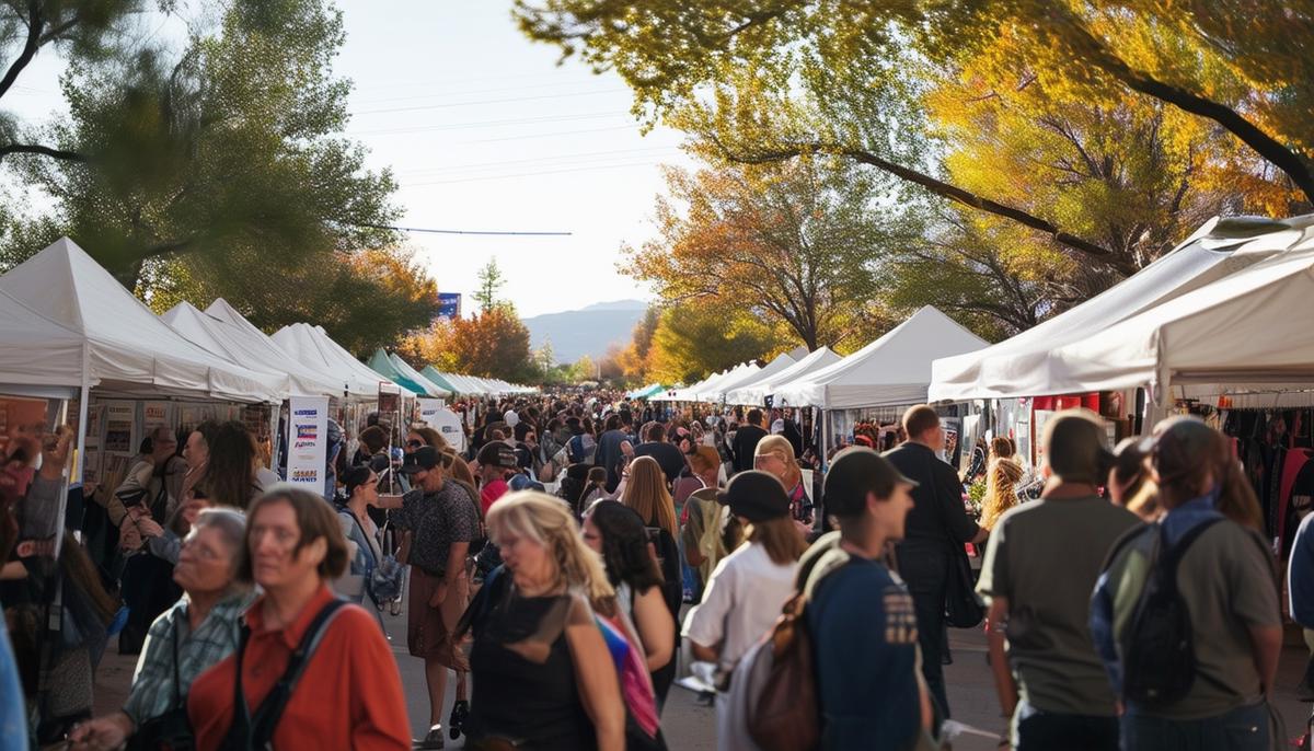 A bustling scene from the Month of Photography Denver Festival